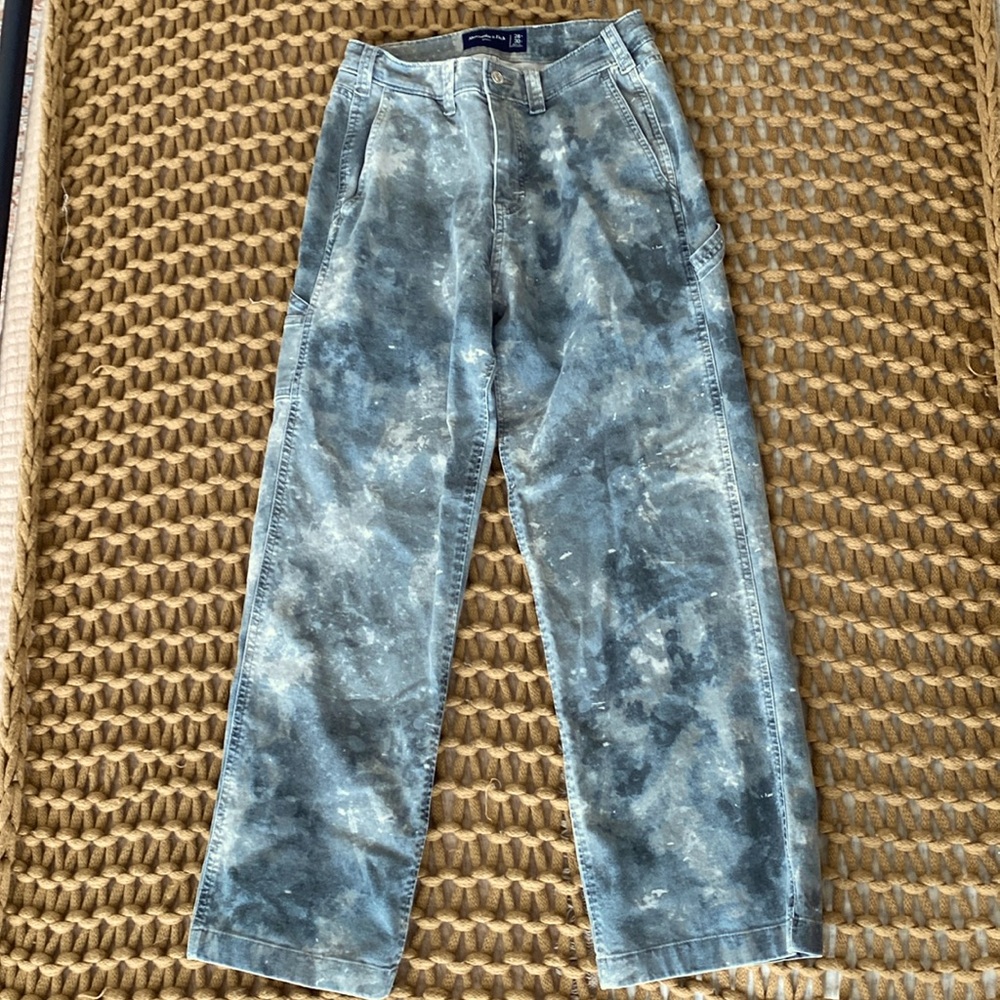 Abercrombie & Fitch Baggy Workwear cargo pant, dark gray/green size 28 W 30 L